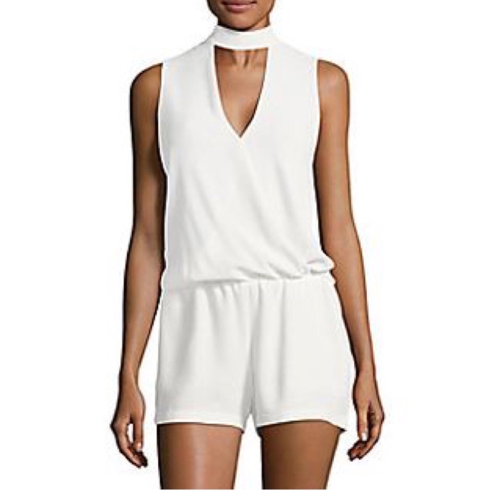 Saks Fifth Avenue White Sleeveless Romper - NWOT